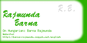 rajmunda barna business card